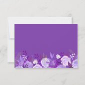 Lavender Lila florgraue Rahmen Wedding RSVP (Rückseite)