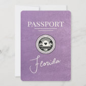 Lavender Lila Florida Passport Save the Date (Vorderseite)