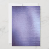 Lavender Lila Foil Brushed Metal Wedding Einladung (Rückseite)