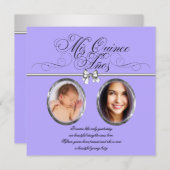 Lavender Lila Foto Quinceanera Einladungen (Vorne/Hinten)