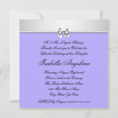 Lavender Lila Foto Quinceanera Einladungen (Rückseite)