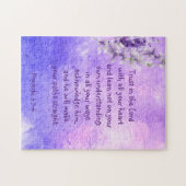 Lavender Lila Garden Blume Bibelschrift Puzzle (Horizontal)