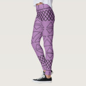 Lavender Lila Geometric Muster Leggings (Links)