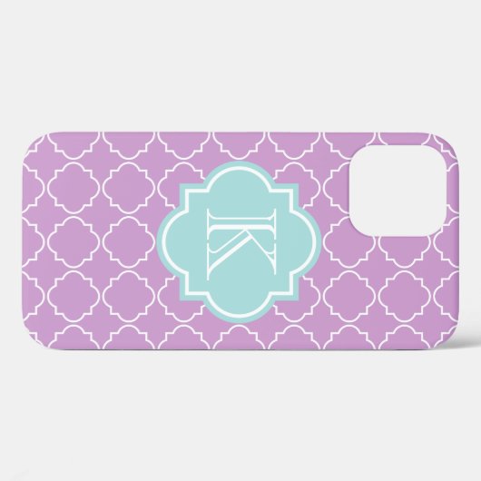 Lavender lila Gittermuster iPhone 12 Abdeckung Case-Mate iPhone Hülle (Rückseite (Horizontal))