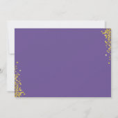 Lavender Lila Gold First Heilige Kommunion Foto Einladung (Rückseite)