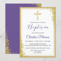 Lavender Lila Gold Glitzer Girl Taufe