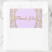 Lavender Lila Goldenes Schloss PRINCESS PARTY Rechteckiger Aufkleber (Tasche)