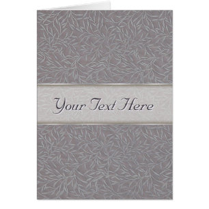 Lavender Lila Gray Embossed Leaf Vines Brocade