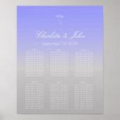 Lavender Lila Gray Ombre Pastell Chart Poste Poster (Vorne)