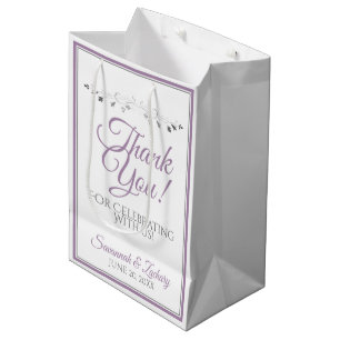 Lavender Lila & Gray Wedding Vielen Dank Mittlere Geschenktüte