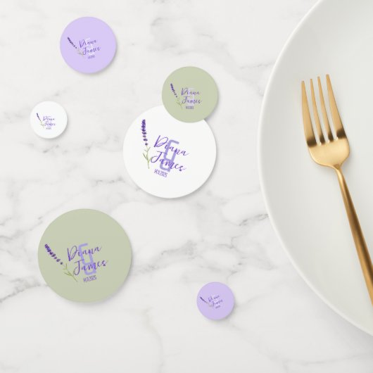 Lavender lila & Green Wedding Table Confetti Konfetti (Gruppe)