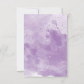 Lavender Lila Hochzeitsdesign in Aquarell RSVP Karte (Rückseite)