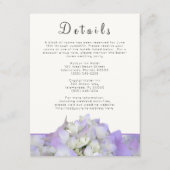 Lavender Lila Hochzeitskarte Begleitkarte (Vorderseite)