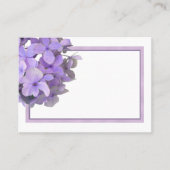 Lavender Lila Hydrangea Blank-Platzkarten Platzkarte (Vorderseite)