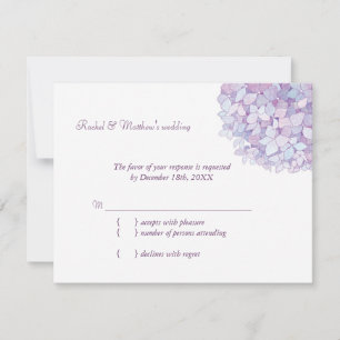 Lavender Lila Hydrangea Wedding RSVP