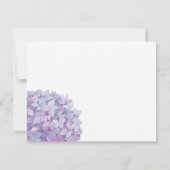 Lavender Lila Hydrangea Wedding RSVP Karte (Rückseite)