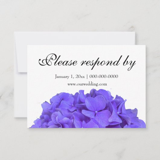 Lavender lila Hydrangeas violette Blumen UAWG Save The Date (Vorderseite)