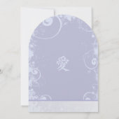Lavender Lila Kanji für Lieben Hochzeiten Einladung (Rückseite)