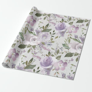 Lavender Lila Lilac Wasserfarben Blume Geschenkpapier