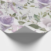 Lavender Lila Lilac Wasserfarben Blume Geschenkpapier (Ecke)