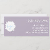 LAVENDER LILA LOYALTY CARD 10 MIT GESCHÄFTSLOGO (Rückseite)