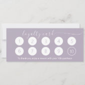 LAVENDER LILA LOYALTY CARD 10 MIT GESCHÄFTSLOGO (Vorderseite)