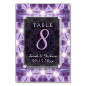 Lavender Lila Magic Wedding Tischnummer Card (Vorderseite)