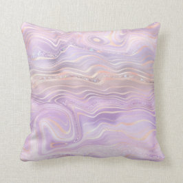 Lavender Lila Marble Strata Kissen