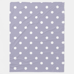 Lavender Lila mit Polka Dots Fleecedecke