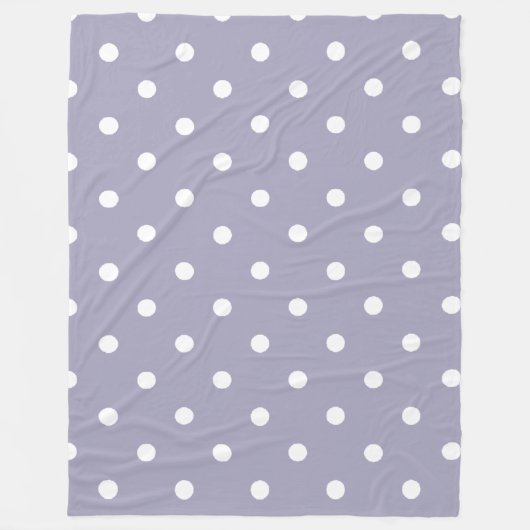 Lavender Lila mit Polka Dots Fleecedecke (Vorderseite)