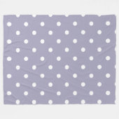 Lavender Lila mit Polka Dots Fleecedecke (Vorderseite (Horizontal))