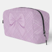 LAVENDER LILA MIT WEISSEN STREIFEN & BOW WASCHBEUTEL (Rechte Ecke)