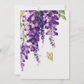 Lavender Lila Moderne Elegantes Brautparty Einladung (Rückseite)