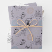 Lavender Lila Nachtschwärmer Geschenkpapier Set (Beispiel)