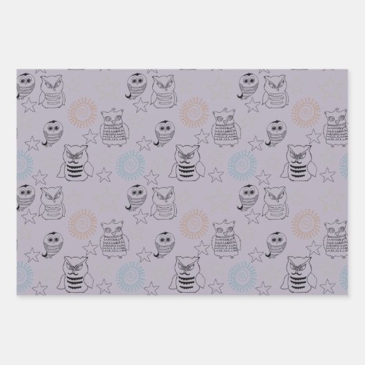 Lavender Lila Nachtschwärmer Geschenkpapier Set (Vorderseite)