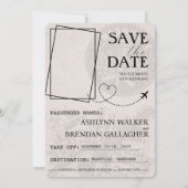 Lavender Lila Nashville Passport Save the Date (Rückseite)