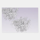 Lavender Lila Ombre Silver Glitzer Sparkle Geschenkpapier Set (Vorderseite 2)