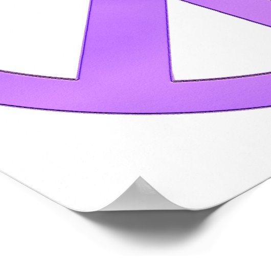 Lavender Lila Peace Symbol Poster (Ecke)