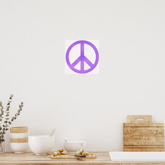 Lavender Lila Peace Symbol Poster (Küche)
