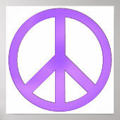 Lavender Lila Peace Symbol Poster (Vorne)