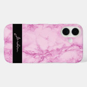 Lavender Lila polierter Marmorstein mit Namen Case-Mate iPhone Hülle (Rückseite (Horizontal))