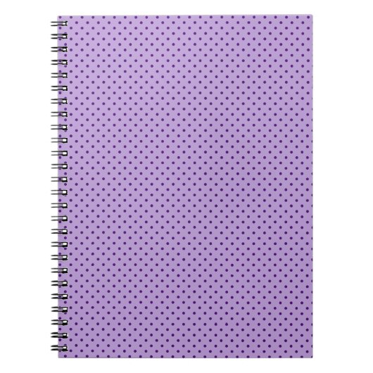 Lavender Lila Polka Dot Classic Minimal Notizblock (Vorderseite)