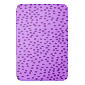 Lavender Lila Polka Dots Badematte (Vorderseite Vertikal)