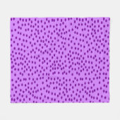 Lavender Lila Polka Dots Fleecedecke (Vorderseite (Horizontal))