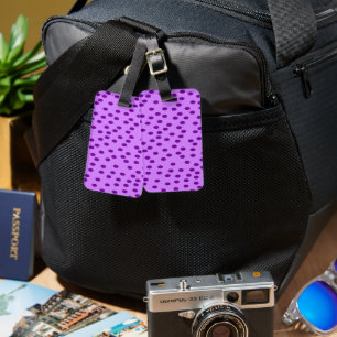 Lavender Lila Polka Dots Gepäckanhänger