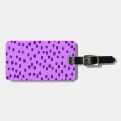 Lavender Lila Polka Dots Gepäckanhänger (Vorderseite horizontal)