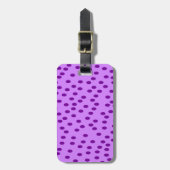 Lavender Lila Polka Dots Gepäckanhänger (Vorderseite vertikal)