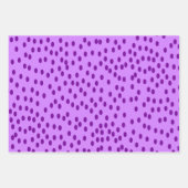 Lavender Lila Polka Dots Geschenkpapier Set (Vorderseite 3)
