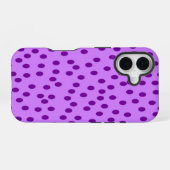 Lavender Lila Polka Dots iPhone 16 Hülle (Rückseite (Horizontal))