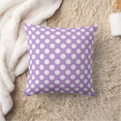 Lavender Lila Polka Dots Kissen (Decke)